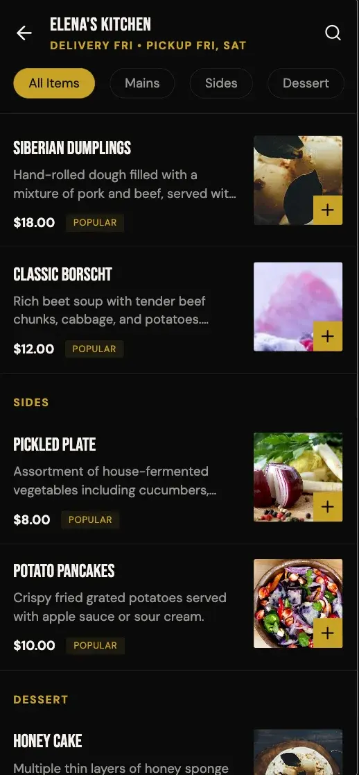 Off Menu - All Categories