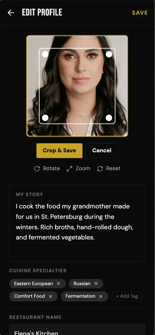 Off Menu - Uploading Photo