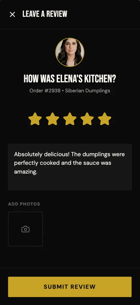 Off Menu - Writing Comment