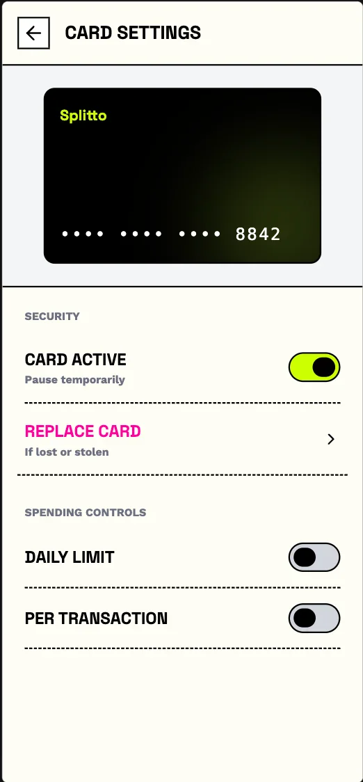 Splitto - Default Settings