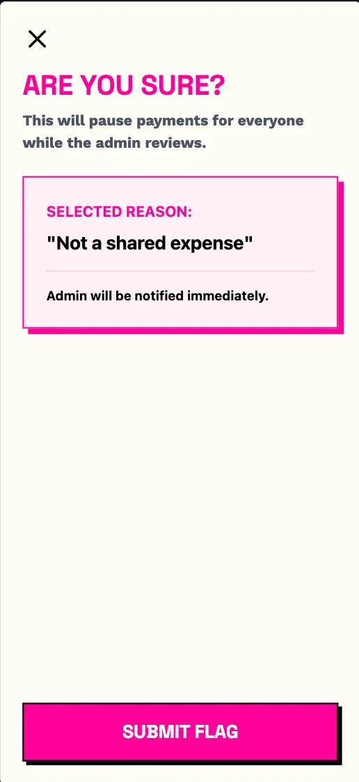 Splitto - Step 2: Confirmation