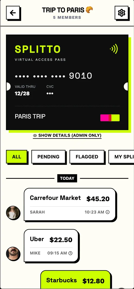 Splitto - Default View
