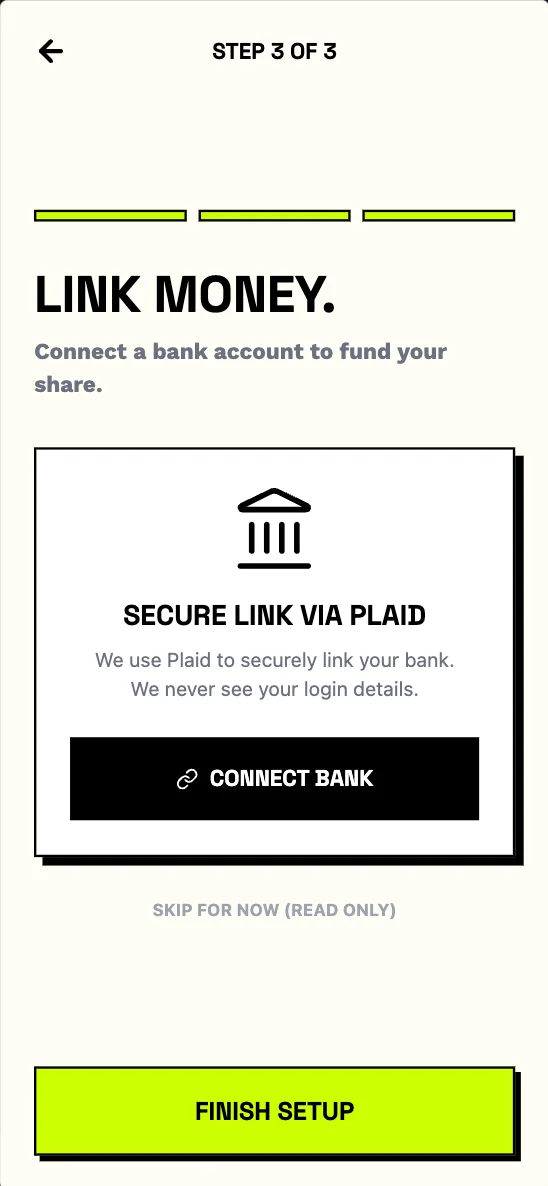 Splitto - Step 3: Link Payment Method